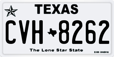 TX license plate CVH8262