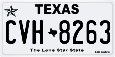 TX license plate CVH8263