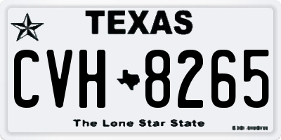 TX license plate CVH8265