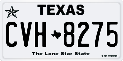 TX license plate CVH8275