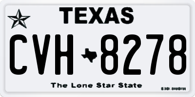 TX license plate CVH8278