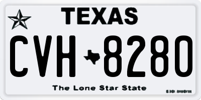 TX license plate CVH8280