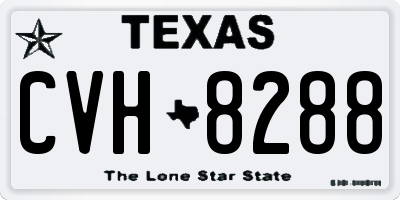 TX license plate CVH8288