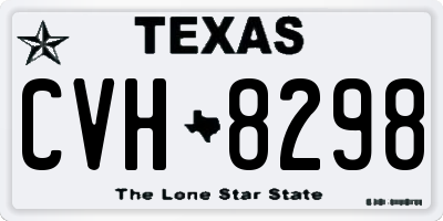 TX license plate CVH8298