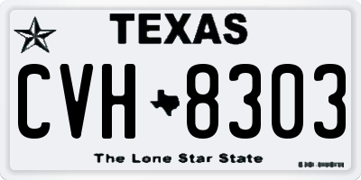 TX license plate CVH8303