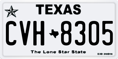 TX license plate CVH8305