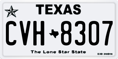 TX license plate CVH8307