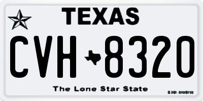 TX license plate CVH8320