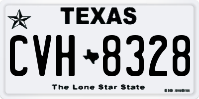 TX license plate CVH8328