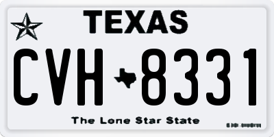 TX license plate CVH8331