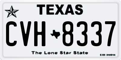 TX license plate CVH8337