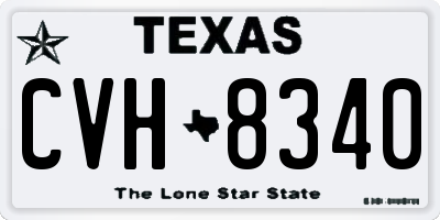 TX license plate CVH8340