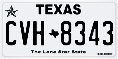 TX license plate CVH8343