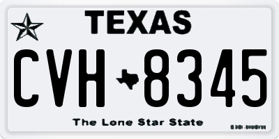TX license plate CVH8345