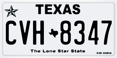 TX license plate CVH8347