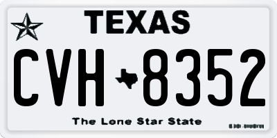 TX license plate CVH8352