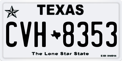 TX license plate CVH8353