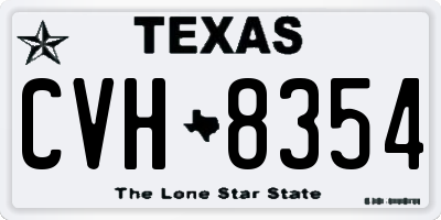 TX license plate CVH8354
