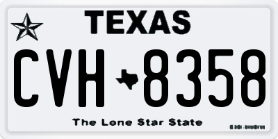 TX license plate CVH8358
