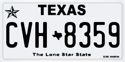 TX license plate CVH8359