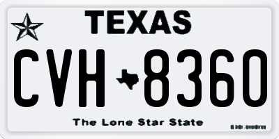 TX license plate CVH8360