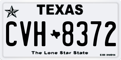 TX license plate CVH8372