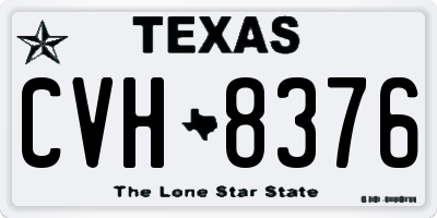 TX license plate CVH8376