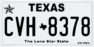 TX license plate CVH8378