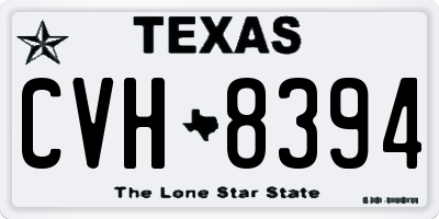 TX license plate CVH8394