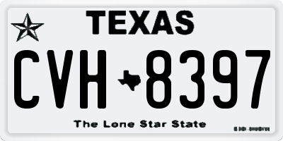 TX license plate CVH8397