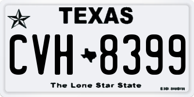 TX license plate CVH8399