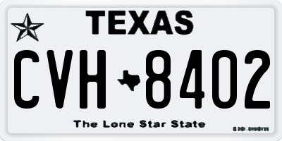 TX license plate CVH8402