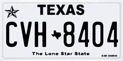 TX license plate CVH8404