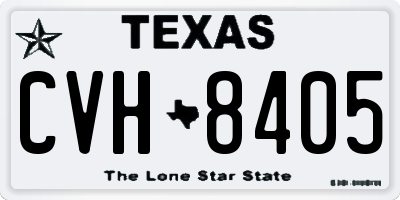 TX license plate CVH8405