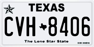 TX license plate CVH8406