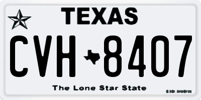 TX license plate CVH8407