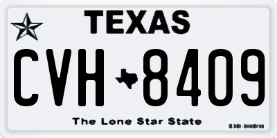 TX license plate CVH8409