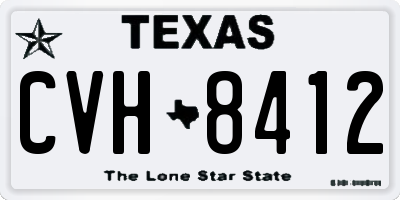 TX license plate CVH8412