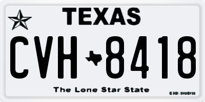 TX license plate CVH8418