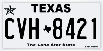 TX license plate CVH8421