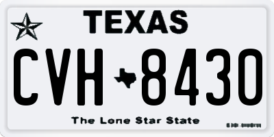 TX license plate CVH8430