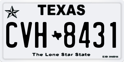 TX license plate CVH8431