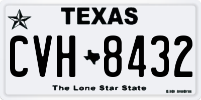 TX license plate CVH8432