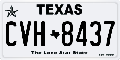 TX license plate CVH8437