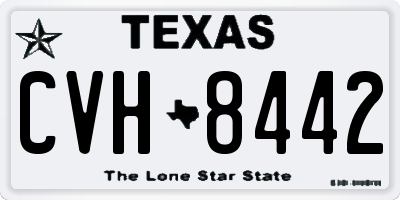 TX license plate CVH8442