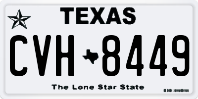 TX license plate CVH8449