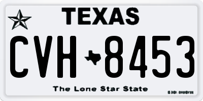 TX license plate CVH8453