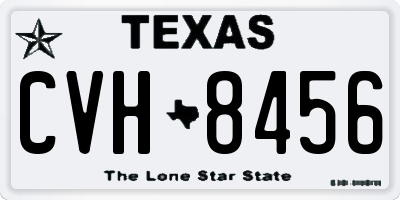 TX license plate CVH8456