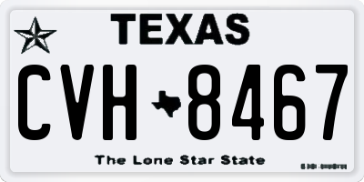 TX license plate CVH8467