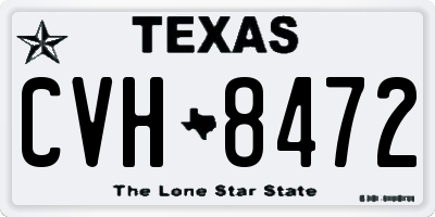 TX license plate CVH8472